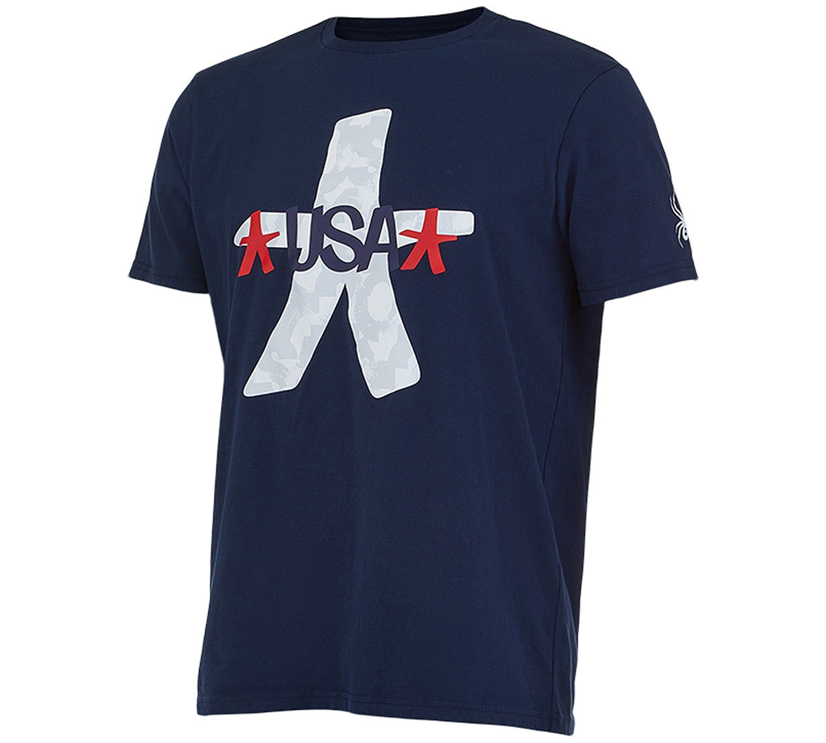 Spyder Men's Usa Haze Short sleeve Tee Shirt White Size Medium