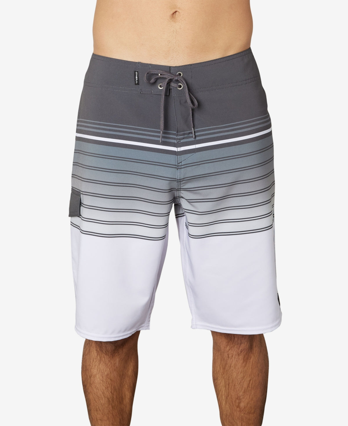 O'Neil Mens Lennox Stretch Boardshorts  White 29 X 39.5