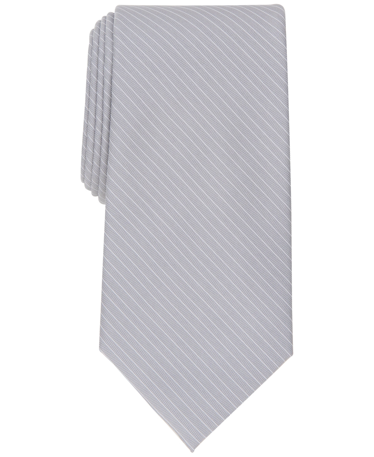 Club Room Men's Davis Pinstripe Necktie Necktie Tie Grey
