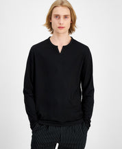 International Concepts Men's Long-Sleeve T-Shirt Deep Black Large