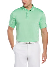 Pga Tour Men's Feeder Stripe Golf Polo Shirt spring bouquet Small