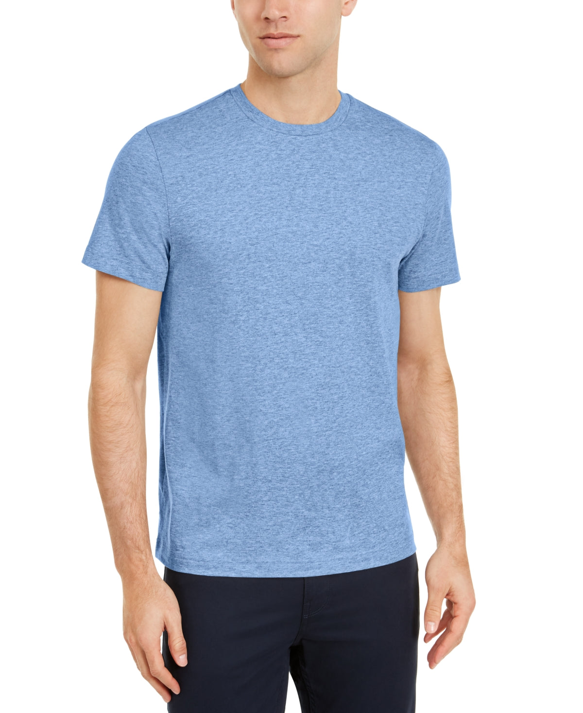 Club Room Men's Solid Crewneck Tshirt Lt/Pas blue Xxl