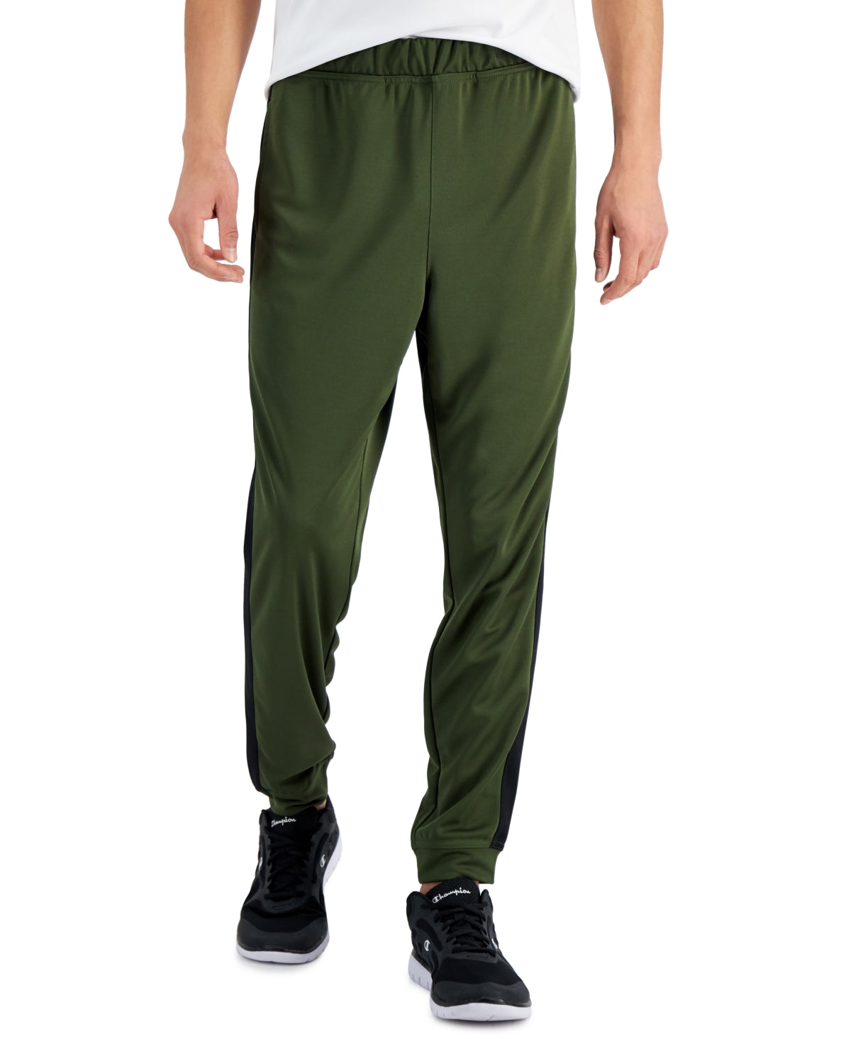 Id Ideology Men's Knit Joggers  Dark Green/Black  Size Large