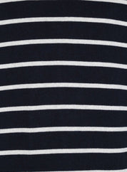 Barbour Mens Harbour Half Zip Sweater Navy Blue White Striped Large