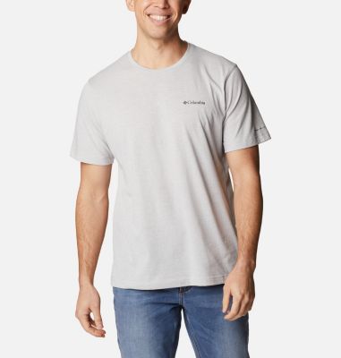 Columbia Mens Regular fit Short Sleeve T-Shirt Shirt Large Grey Solid