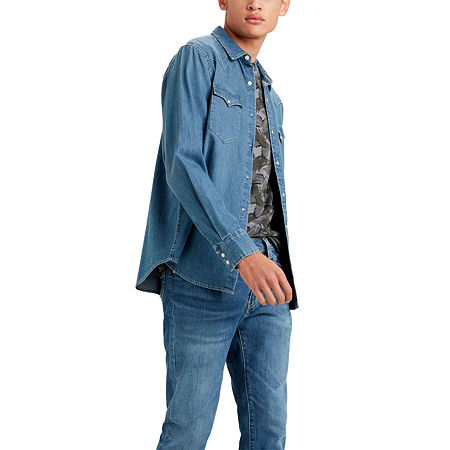 Levi's XL Men's Classic fit Western Shirt  Blue