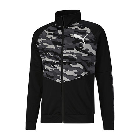 PUMA Tricot Mens Lightweight Full Zip Track Jacket Small Black