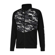 PUMA Men's Camo Block Track Sweatshirt Black Medium