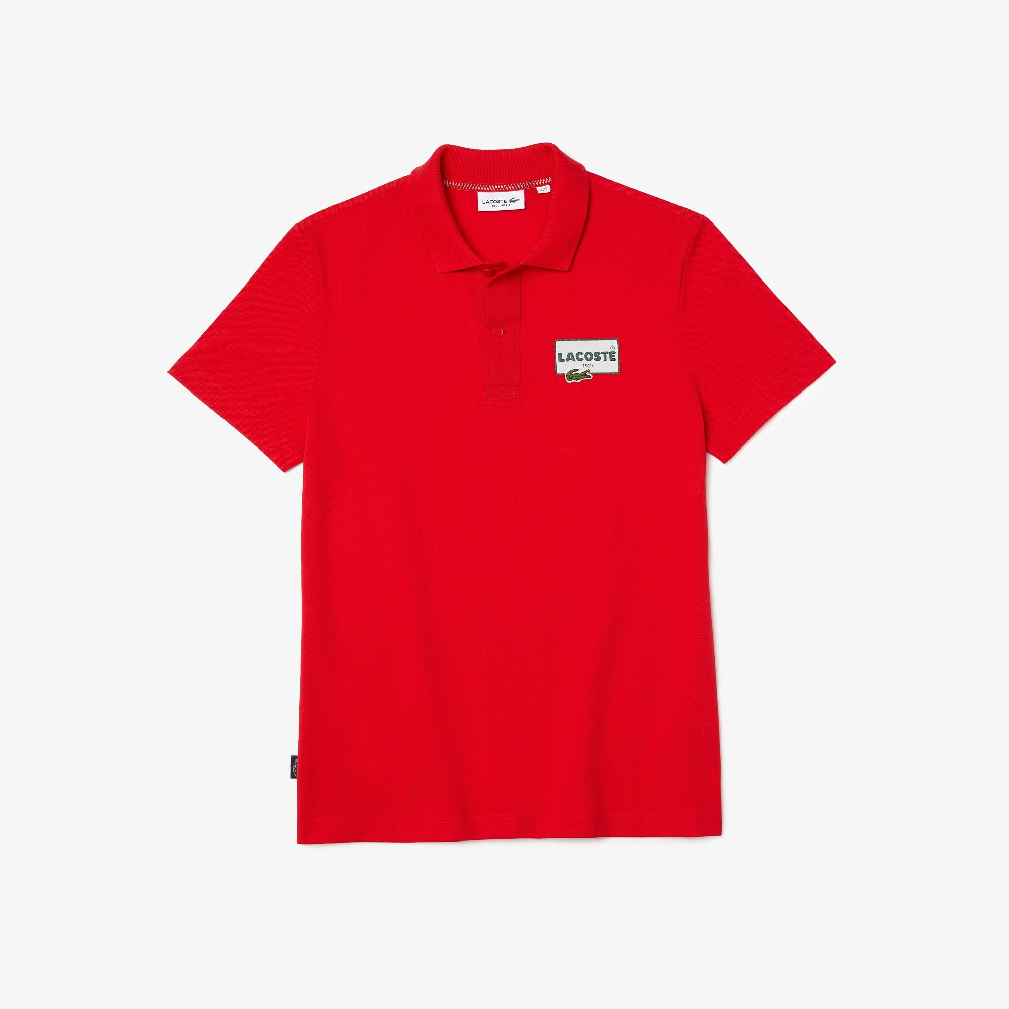 Lacoste Mens Pompier Short Sleeve Polo Shirt Red Large