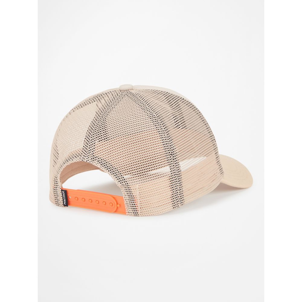 Marmot Mens Retro Trucker Hat Sandbar Shetland Beige