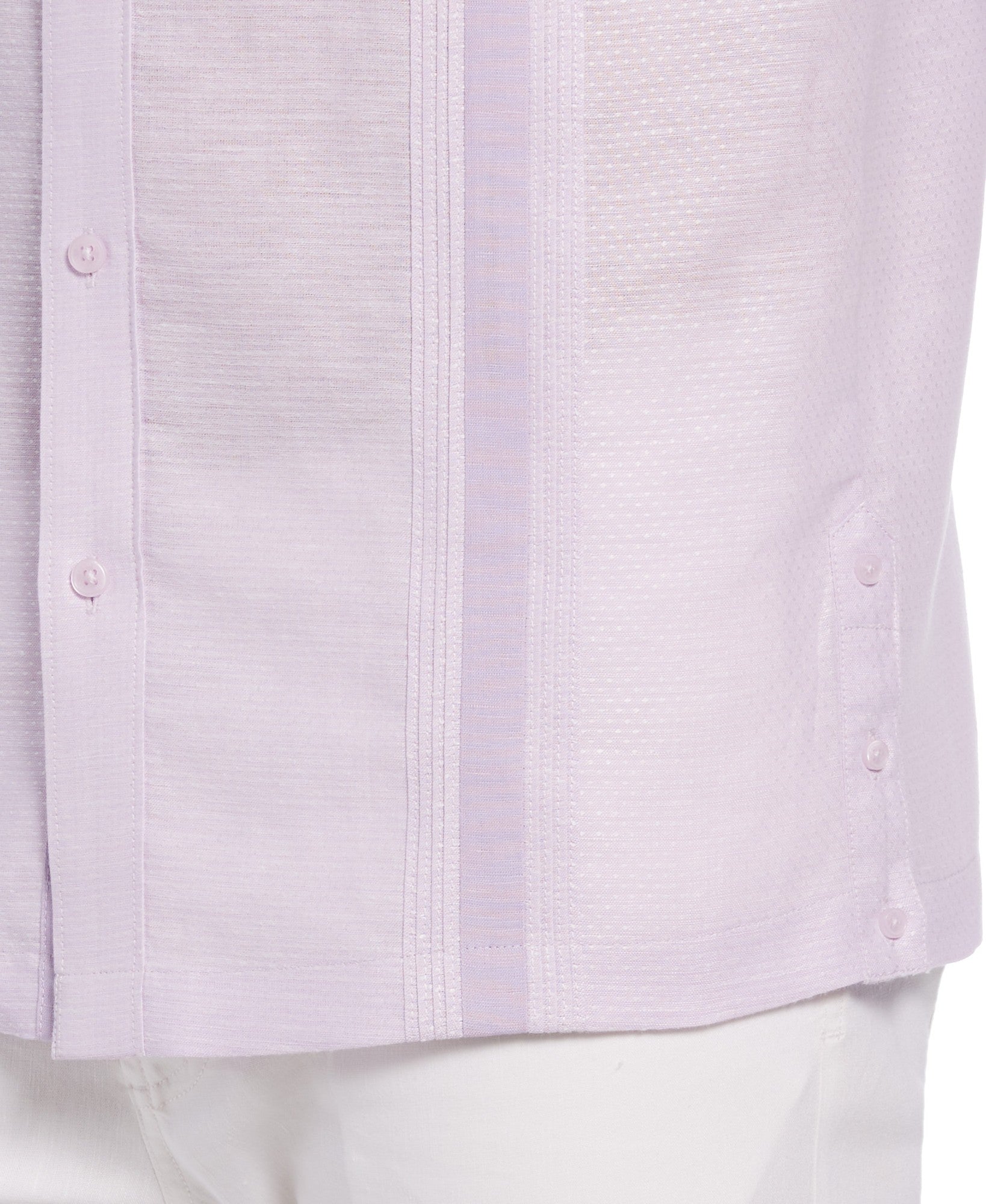 Cubavera Men's Linen Blend Guayabera Shirt Pastel Purple Small