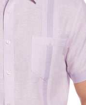 Cubavera Men's Linen Blend Guayabera Shirt Pastel Purple Small