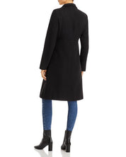 Calvin Klein Womens Stand Collar Walker Coat XS Black