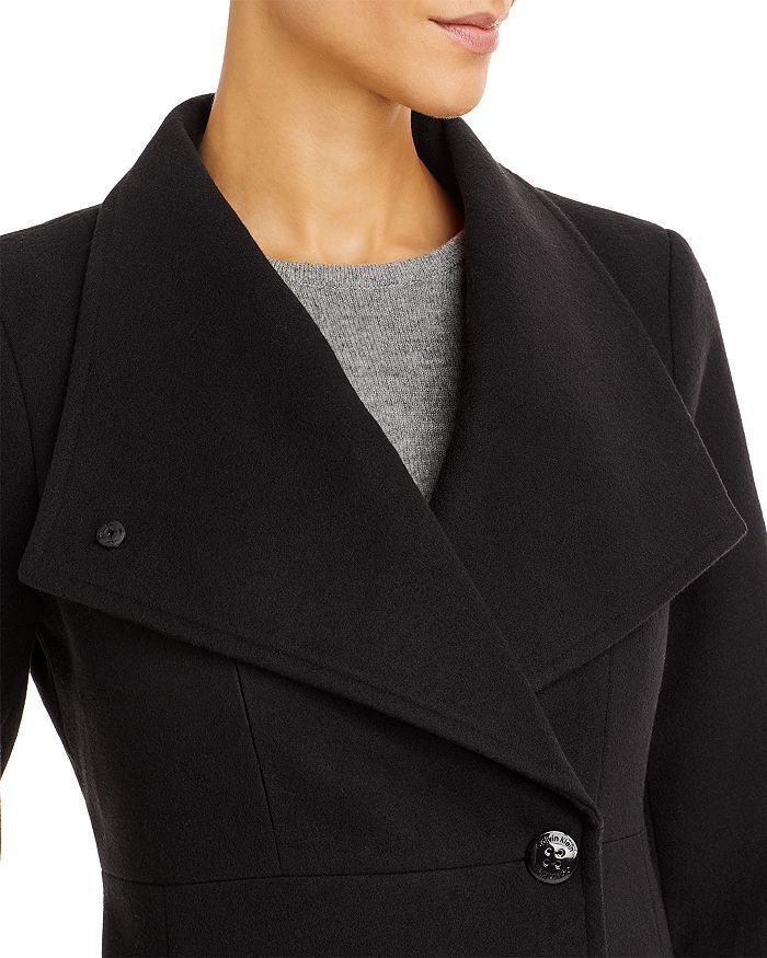 Calvin Klein Womens Stand Collar Walker Coat XS Black