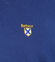 Barbour Mens Crest Rugby Long Sleeve Polo Shirt Deep Blue Large
