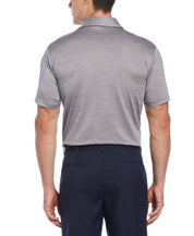 PGA TOUR Mens Space Dye Golf Shirt Sleeve Polo Shirt Grey Small