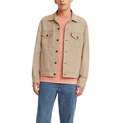 Original Levis Mens Vintage Fit Denim Trucker Jacket Small Tan Beige