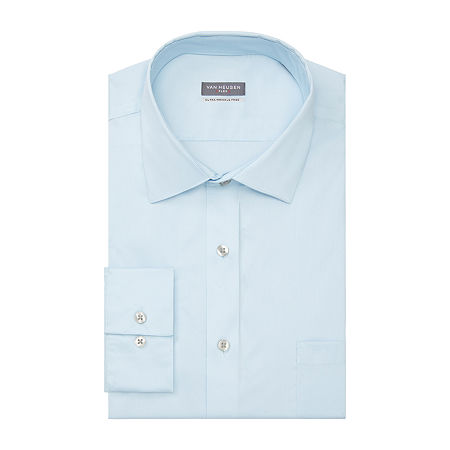 Van Heusen Mens Regular Fit Ultraflex Dress Shirt Blue 15 15.5 32 33