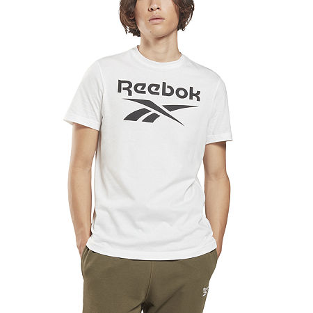 Reebok Mens Regular fit Short Sleeve T-Shirt Shirt Large White Solid