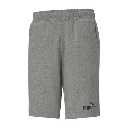 Puma Mens Regular fit Drawstring Jersey Shorts Medium Grey Solid