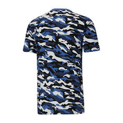 Puma Men's Camo Short Sleeve T Shirt Blue Large