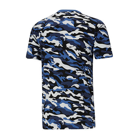 Puma Men's Camo Short Sleeve T Shirt Blue Large