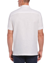 Cubavera Men's Linen Sunset Print Shirt White Medium