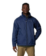 Columbia Men Glennaker Lake Raincoat Coat Medium Blue Solid