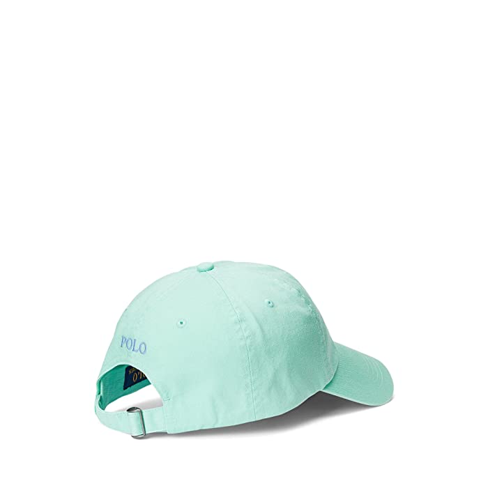 Polo Ralph Lauren Mens Cotton Chino Baseball Cap in Aqua Verde Blue