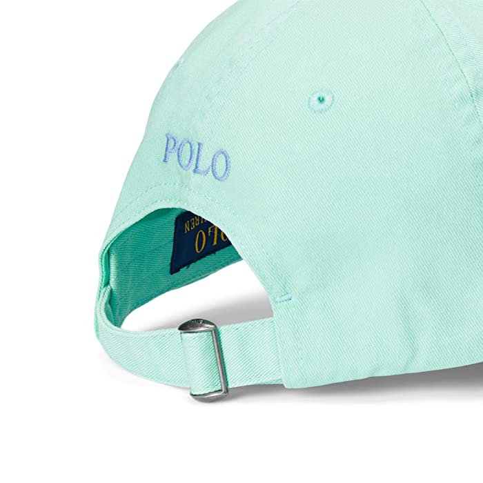 Polo Ralph Lauren Mens Cotton Chino Baseball Cap in Aqua Verde Blue