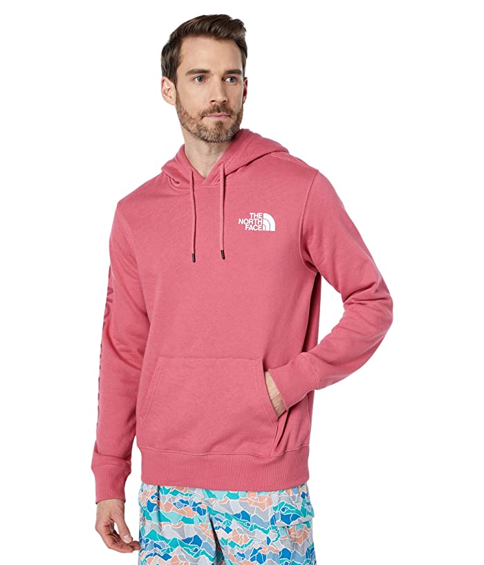 Men's New Sleeve Hit Hoodie Slate Rose Small North Face Dark Pink
