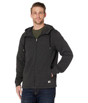 The North Face Longs Peak  Mens Quilted Full Zip Hoodie Black Heather Large