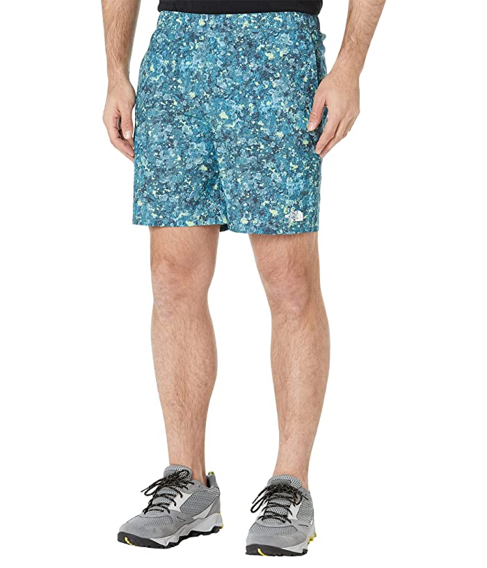 The North Face Men's Wander Short  Beta Blue Lichen Print  Lt/Pasblue   Large Medreg