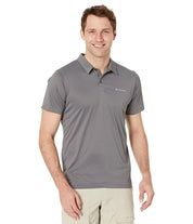 Columbia Mens Hike Polo Shirt Grey Small