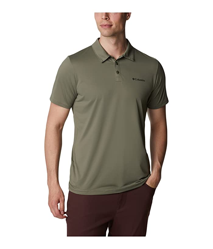 Columbia Men Regular fit Short Sleeve Polo Shirt XL Green Solid