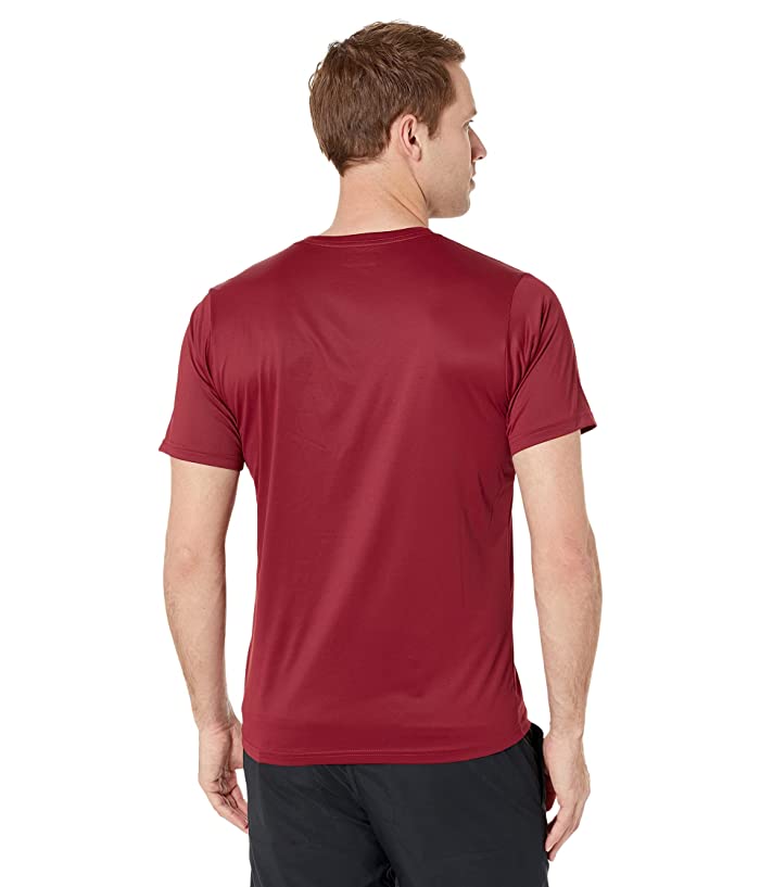 Columbia Mens Hike Crewneck Short Sleeve T ShirtRed Jasper Medium