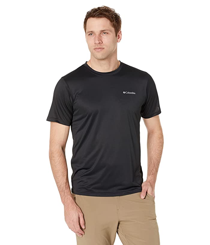 Columbia Mens Hike Moisture-Wicking Crew Neck T shirt Black Large