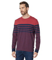 Nautica Navtech Striped Long Sleeve T-shirt Medium Red 2Xl