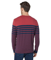 Nautica Navtech Striped Long Sleeve T-shirt Medium Red 2Xl