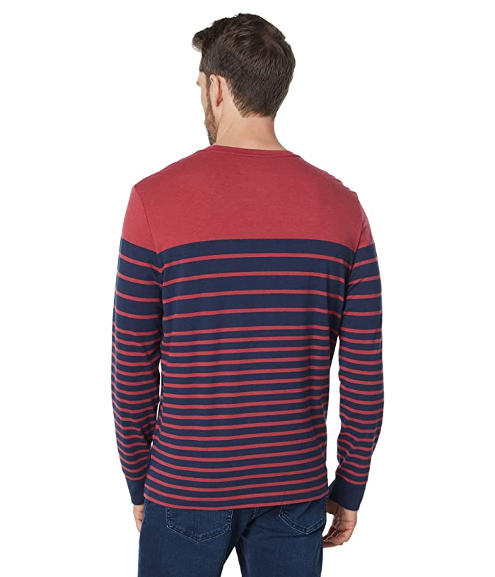 Nautica Navtech Striped Long Sleeve T-shirt Medium Red 2Xl