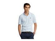 Polo Ralph Lauren Mens Custom Slim Fit Soft Cotton Polo Shirt Blue white 2XL