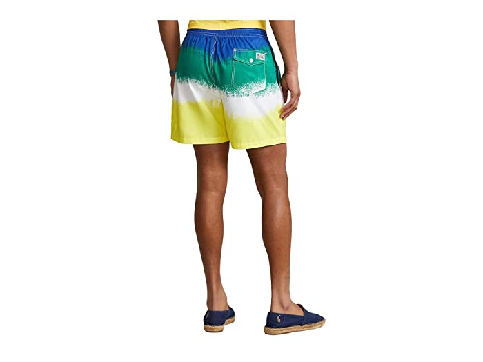 Polo Ralph Lauren 5.75- inch Traveler Classic Swim Trunks Green Yellow  Medium