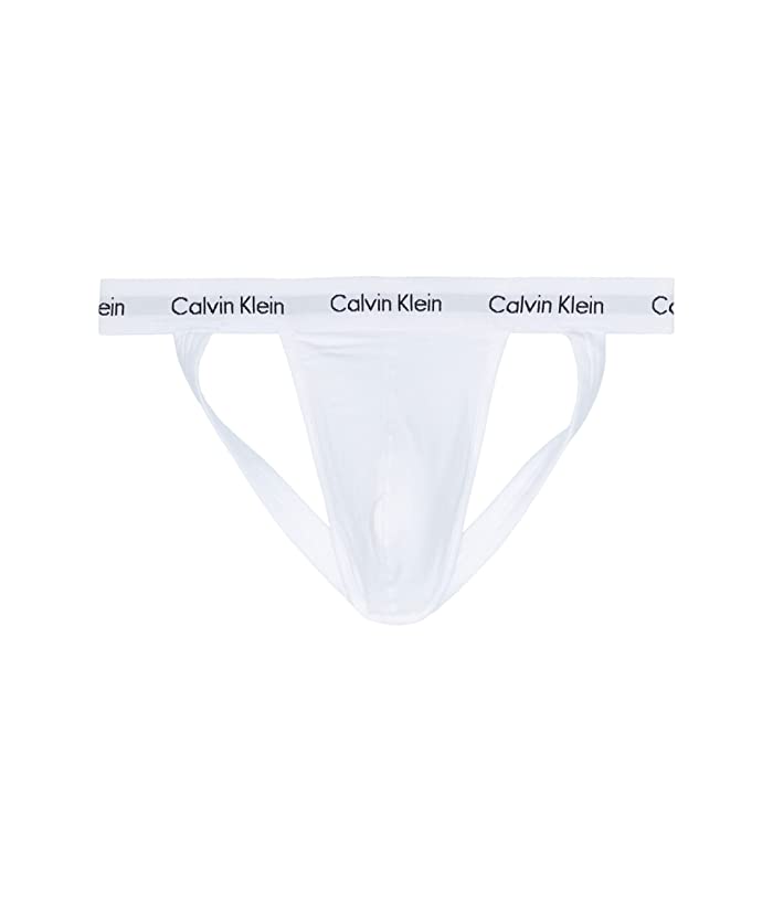 Calvin Klein Mens 3 Pack Jockstrap Underwear Set White Large