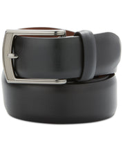 ORIGINAL PENGUIN Mens Reversible Edge Creased Bonded Leather Belt Black 34