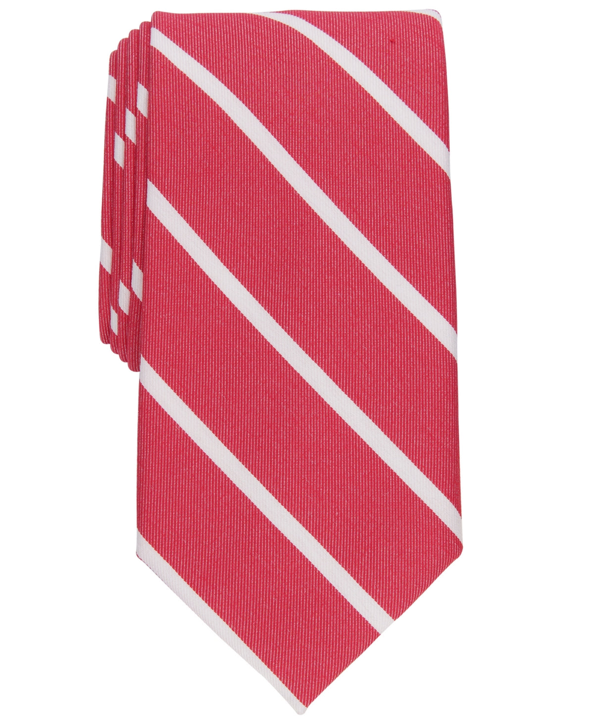 Club Room Men's Necktie Classic Stripe Tie Red OS