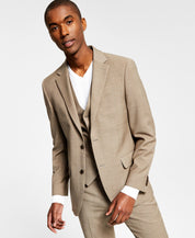 Tommy Hilfiger Mens Modern fit Suit Jacket Blazer 42 S Beige Solid