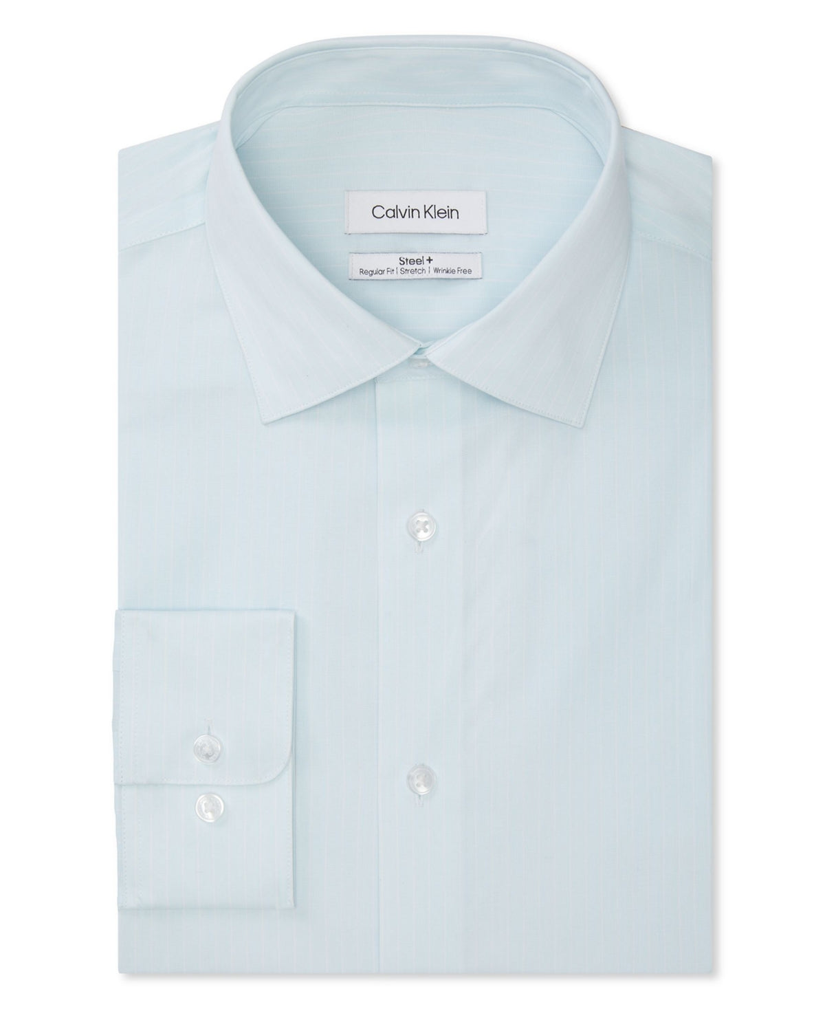 Calvin Klein Men's Steel Regular Fit Dress Shirt Light Blue 17.5 34 35