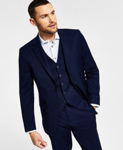 Tommy Hilfiger Mens Modern fit Suit Jacket Blazer 48 R Navy Blue Solid Stretch