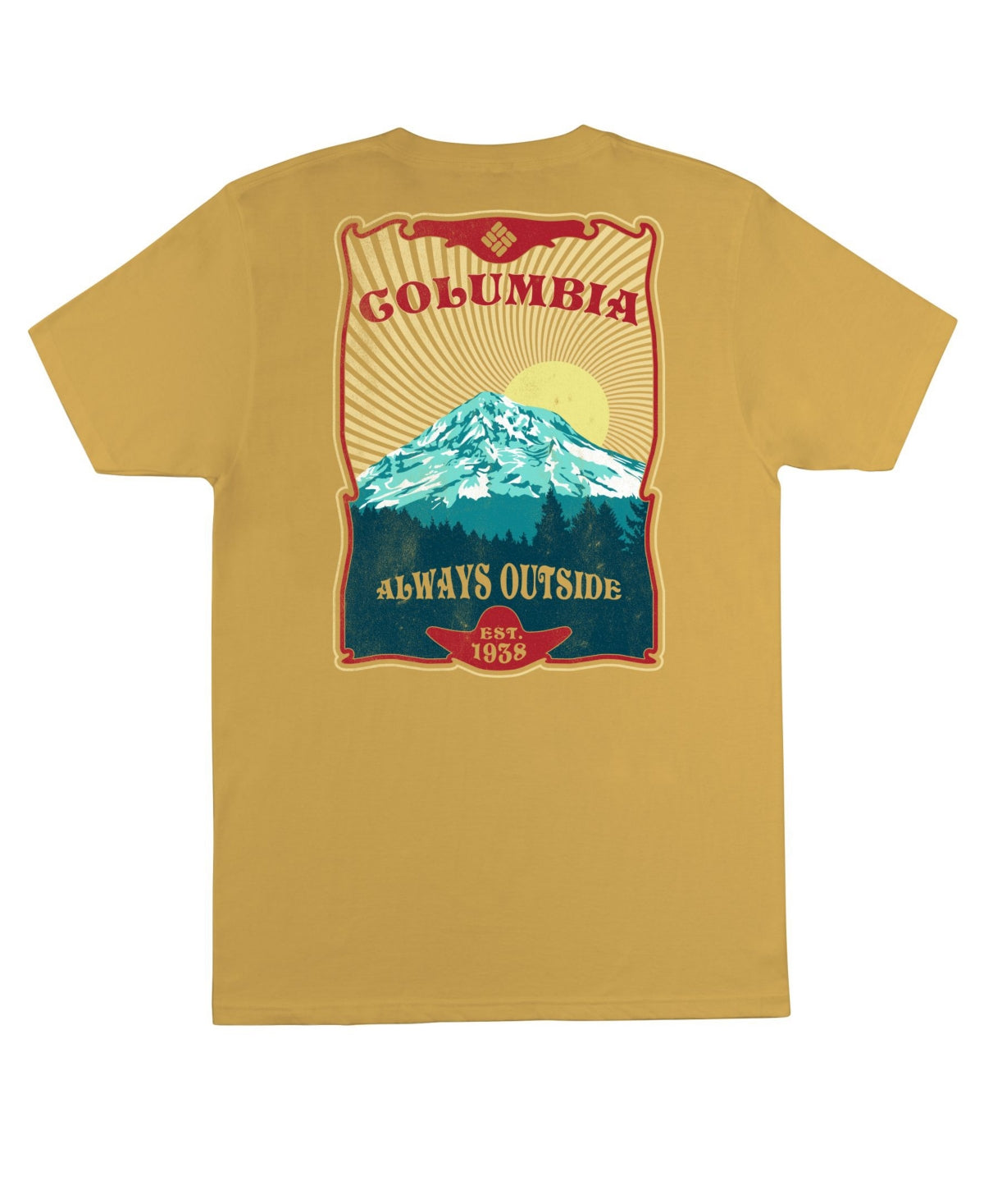 Columbia Men's Gelid Graphic Tshirt Yellow Small