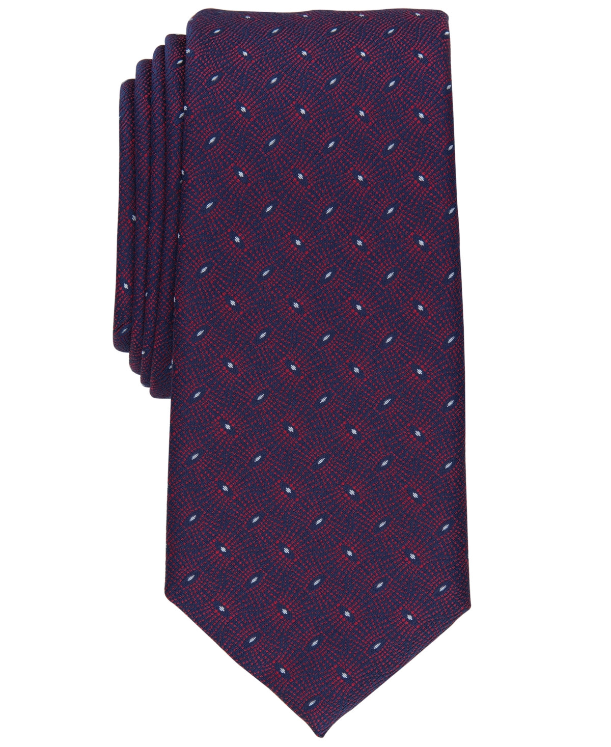 Alfani Men's Reeder Geo Print Necktie Red